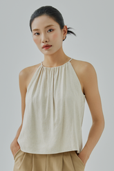 Celia Linen Halter Top